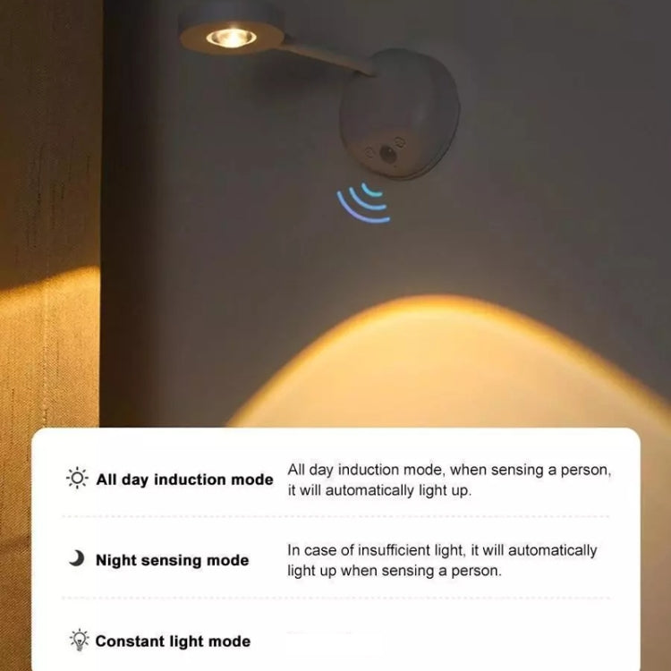 Rechargeable LED Motion Sensor Wireless Spotlight With Remote Control 1200mAH White - Sensor LED Lights by buy2fix | Online Shopping UK | buy2fix