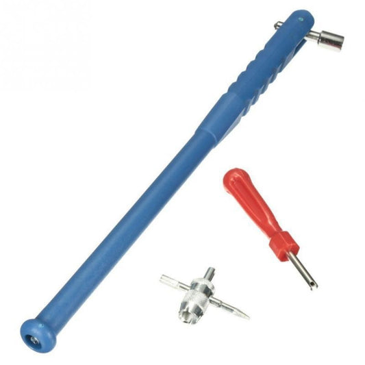 3pcs /Set Tire Valve Installation Repair Removal Wrench Tools(Blue) - Hand Tool Sets by buy2fix | Online Shopping UK | buy2fix