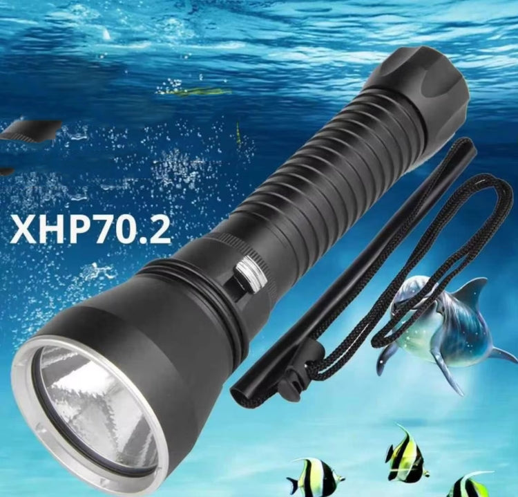 XHP70.2  Diving Flashlight 3000 Lumens IPX8 Waterproof Underwater 80m Without Battery White Light - Diving Flashlight by buy2fix | Online Shopping UK | buy2fix