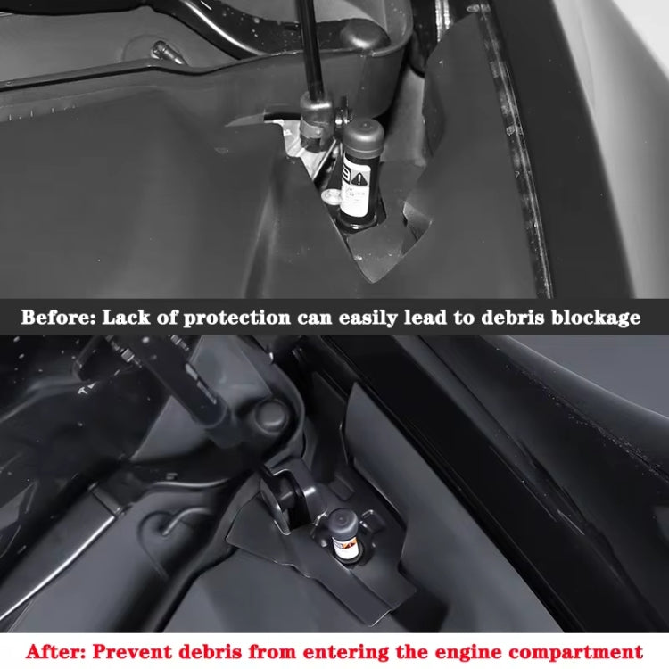 For 2024 Tesla Model 3 Left-hand Drive Front Hood With Full Anti-Blocking Water Channel(2pcs /Set) - Others by buy2fix | Online Shopping UK | buy2fix