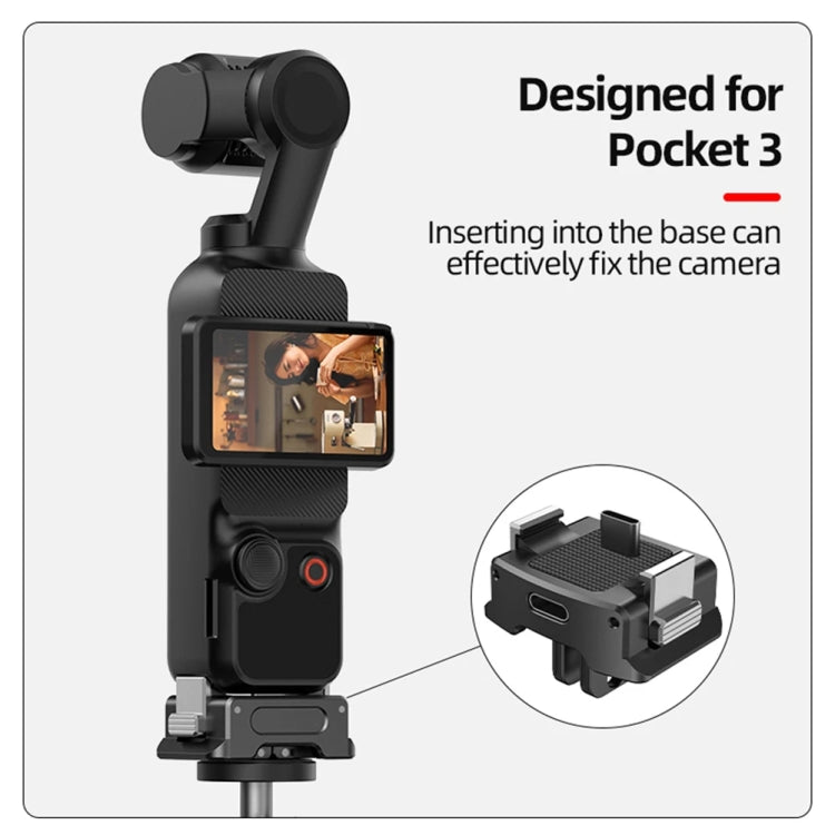 For DJI OSMO Pocket 3 Camera Charging Base Quick Release Mount Adapter With 1/4 Inch Hole, Spec: Only Base - Mount & Holder by buy2fix | Online Shopping UK | buy2fix