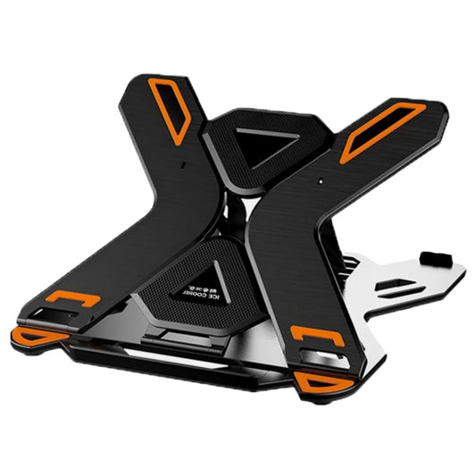 ICE COOREL E5 Laptop Folding And Lifting Cooling Bracket With Mobile Phone Holder Black - Laptop Stand by ICE COOREL | Online Shopping UK | buy2fix