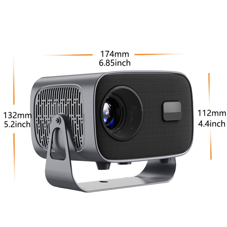 4K Smart Android Portable Projector UK Plug - Mini Projector by buy2fix | Online Shopping UK | buy2fix