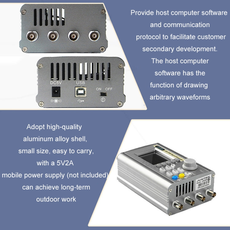 JUNTEK Programmable Dual-Channel DDS Function Arbitrary Waveform Signal Generator, Frequency: 40MHz(US Plug) - Other Tester Tool by buy2fix | Online Shopping UK | buy2fix