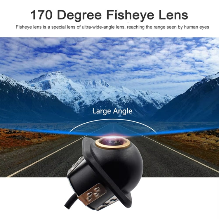 Car Universal HD Night Vision Rear View Reversing Three-Control Fisheye Camera, Style: AHD720P Plug-in - Rear View Cameras by buy2fix | Online Shopping UK | buy2fix