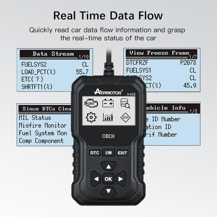 AERMOTOR Car Fault Diagnostic Instrument ELM327 Engine Fault Detection Tool(V410) - Electronic Test by AERMOTOR | Online Shopping UK | buy2fix