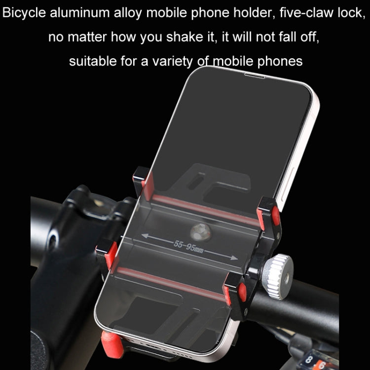 Aluminum Alloy Motorcycle Bicycle Navigation Mobile Phone Holder(Yellow) - Holder by buy2fix | Online Shopping UK | buy2fix