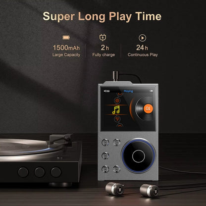 2.4 Inch HIFI Bluetooth Music Player DSD256 Mastering Sound Quality Walkman, Memory: 16GB+32GB(Black) - MP3 Player by buy2fix | Online Shopping UK | buy2fix