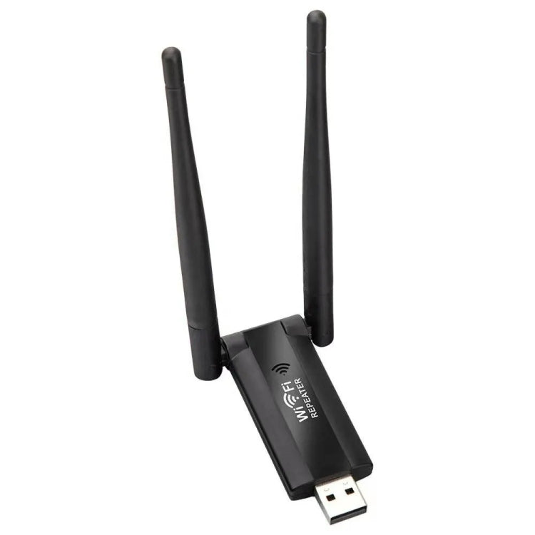 USB Powered WiFi Signal Amplifier Through Wall Wireless Router Extension(Black) - Broadband Amplifiers by buy2fix | Online Shopping UK | buy2fix