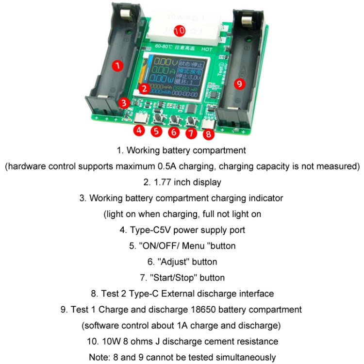 18650 Lithium Battery Capacity Automatic Charge Discharge Internal Resistance Tester(XHD0034) - Power Module by buy2fix | Online Shopping UK | buy2fix