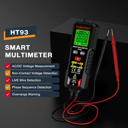 HABOTEST HT93 Phase Sequence Detection Intelligent Anti-Burn-In Fully Automatic Multimeter(Black) - Digital Multimeter by HABOTEST | Online Shopping UK | buy2fix