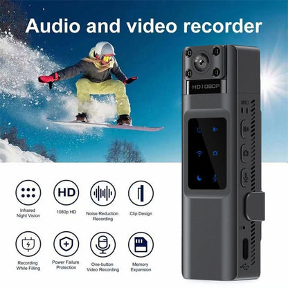 WIFI HD Night Vision Chest-Worn Work Recorder Cycling Camera, Model: L13+128G TF Card+Bracket - Video Cameras by buy2fix | Online Shopping UK | buy2fix