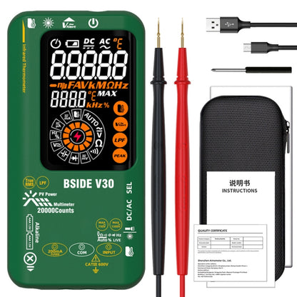 BSIDE V30 Intelligent Colorful Screen PV Multimeter Infrared Thermometer - Thermostat & Thermometer by BSIDE | Online Shopping UK | buy2fix