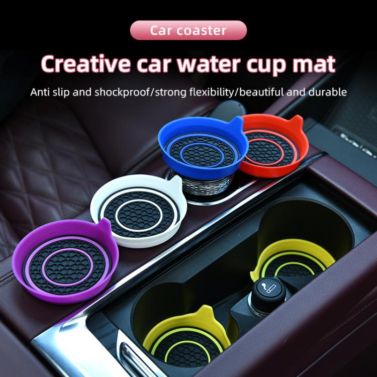 Car Bowl-shaped Non-slip Heat-insulating Double-ring Water Coaster, Color: Gray - Car Drink Holders by buy2fix | Online Shopping UK | buy2fix