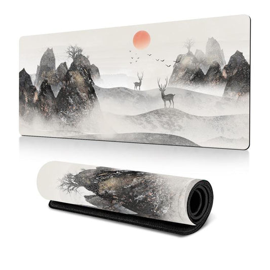 300x600x2mm Ink Painting Cherry Blossom Rubber Non-Slip Mouse Pad Desk Mat(Pattern 8) - Mouse Pads by buy2fix | Online Shopping UK | buy2fix