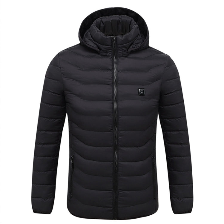 Winter Smart Electric Heating Hooded Jacket, Size:XXXL(Black) - Down Jackets by buy2fix | Online Shopping UK | buy2fix