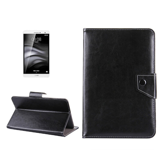 7 inch Tablets Leather Case Crazy Horse Texture Protective Case Shell with Holder for Galaxy Tab A 7.0 (2016) / T280 & Tab 4 7.0 / T230 & Tab Q T2558, Colorfly G708, Asus ZenPad 7.0 Z370CG, Huawei MediaPad T1 7.0 / T1-701u(Black) - 7 inch by buy2fix | Online Shopping UK | buy2fix