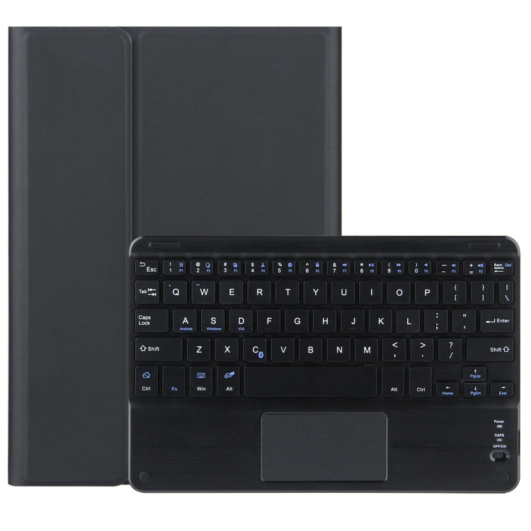 DY-E10 2 in 1 Removable Bluetooth Keyboard + Protective Leather Tablet Case with Touchpad & Holder for Lenovo Tab E10(Black) - Lenovo Keyboard by buy2fix | Online Shopping UK | buy2fix