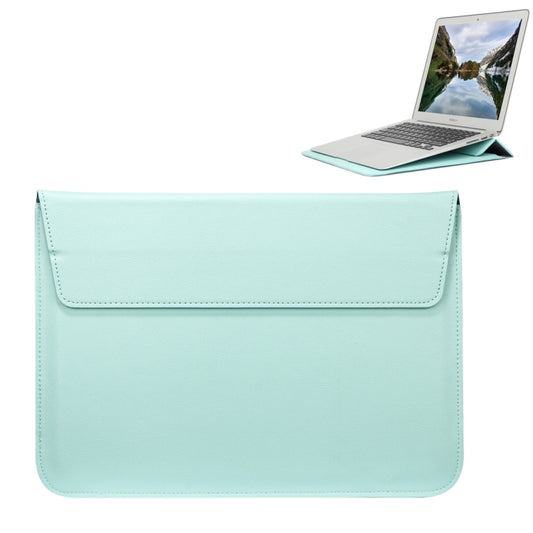 Universal Envelope Style PU Leather Case with Holder for Ultrathin Notebook Tablet PC 13.3 inch, Size: 35x25x1.5cm(Mint Green) - 13 inch by buy2fix | Online Shopping UK | buy2fix