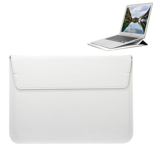 Universal Envelope Style PU Leather Case with Holder for Ultrathin Notebook Tablet PC 13.3 inch, Size: 35x25x1.5cm(White) - 13 inch by buy2fix | Online Shopping UK | buy2fix