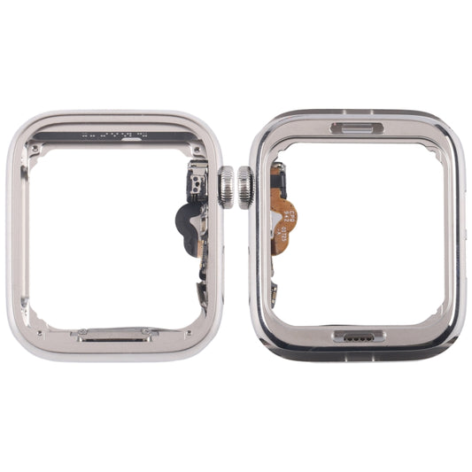 For Apple Watch Series 5 40mm LTE Stainless Steel Middle Frame Bezel Plate with Crown Spin Axis Flex Cable (Silver) - Middle Frame by buy2fix | Online Shopping UK | buy2fix