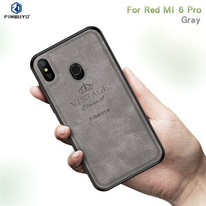 PINWUYO Shockproof Waterproof Full Coverage PC + TPU + Skin Protective Case for Xiaomi Redmi 6 Pro(Grey) - Xiaomi Cases by PINWUYO | Online Shopping UK | buy2fix