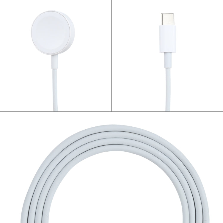 Wireless Magnetic Quick Charging to Type-C / USB-C Cable for Apple Watch (White) - Apple Accessories by buy2fix | Online Shopping UK | buy2fix