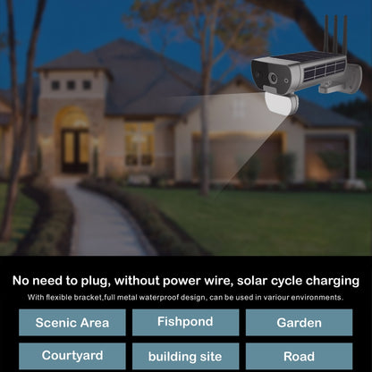 T8 1080P Full HD Solar Battery Ultra Low Power Sound Light Alarm Network Camera, Support Motion Detection, Night Vision, Two Way Audio, TF Card - Security by buy2fix | Online Shopping UK | buy2fix