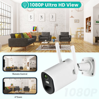 T20 1080P Full HD Solar Powered WiFi Camera, Support Motion Detection, Night Vision, Two Way Audio, TF Card - Security by buy2fix | Online Shopping UK | buy2fix