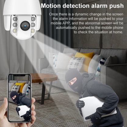 QX2 4G (EU Version) 1080P HD 360 Degrees Panoramic Day and Night Full-color Waterproof Smart Camera, Support Motion Detection / Two-way Voice / TF Card, US Plug - Security by buy2fix | Online Shopping UK | buy2fix