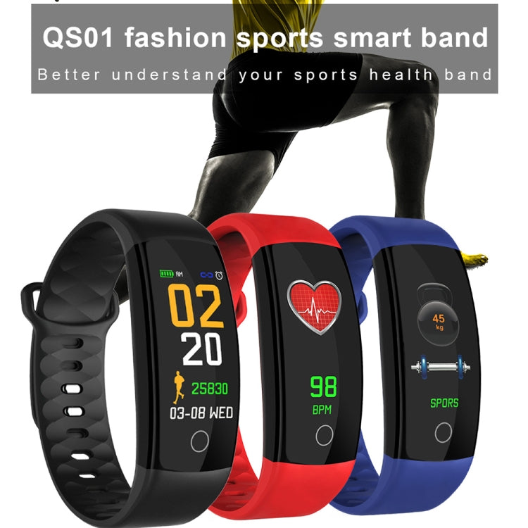 QS01 0.96 inches TFT Color Screen Smart Bracelet IP67 Waterproof, Support Call Reminder /Heart Rate Monitoring /Sleep Monitoring /Blood Pressure Monitoring /Sedentary Reminder (Red) - Smart Wear by buy2fix | Online Shopping UK | buy2fix