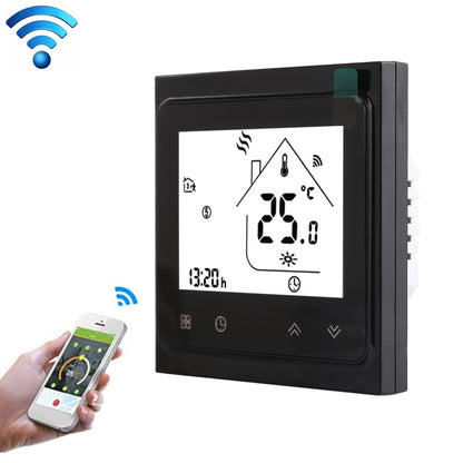 BHT-002GCLW 3A Load Water / Gas Boiler Type LCD Digital Heating Room Thermostat with Time Display, WiFi Control(Black) - Indoor Thermometer by buy2fix | Online Shopping UK | buy2fix