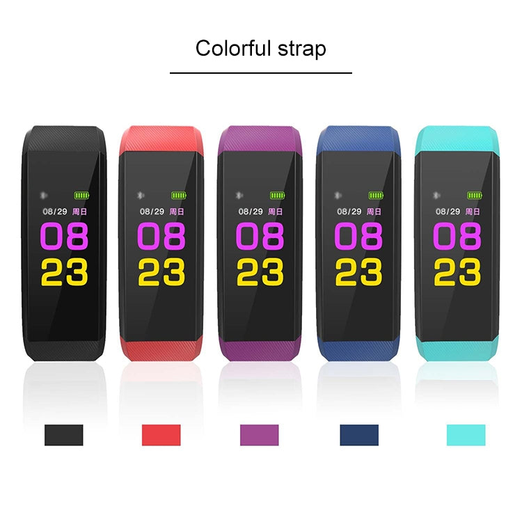 115Plus 0.96 inches OLED Color Screen Smart Bracelet,Support Call Reminder /Heart Rate Monitoring /Blood Pressure Monitoring /Sleep Monitoring /Sedentary Remind(Black) - Smart Wear by buy2fix | Online Shopping UK | buy2fix