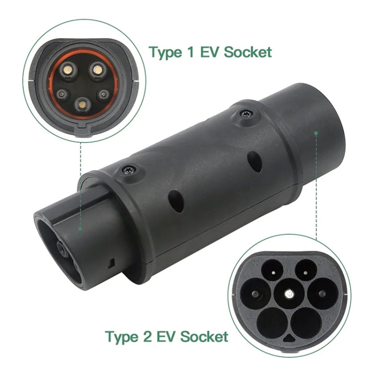 SAE J1772 New Energy Vehicle Charging Gun Type 2 to Type 1 Adapter -  by buy2fix | Online Shopping UK | buy2fix