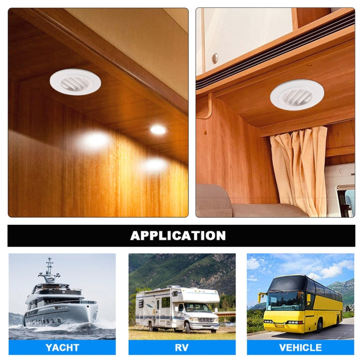 A6781-01 RV / Trailer ABS Round Inclined Louvers Air Outlet Vent - Air Conditioning System by buy2fix | Online Shopping UK | buy2fix