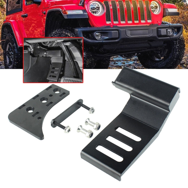 For Jeep Wrangler JL 2018-2019 Car Modification Curved Metal Left Foot Rest Pedal - Foot Pedal by buy2fix | Online Shopping UK | buy2fix