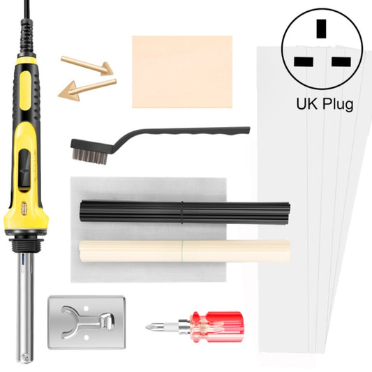 100W Electric Soldering Iron Plastic Welding Machine Car Bumper Repair Plier, UK Plug (Yellow) - Hand Tool Sets by buy2fix | Online Shopping UK | buy2fix