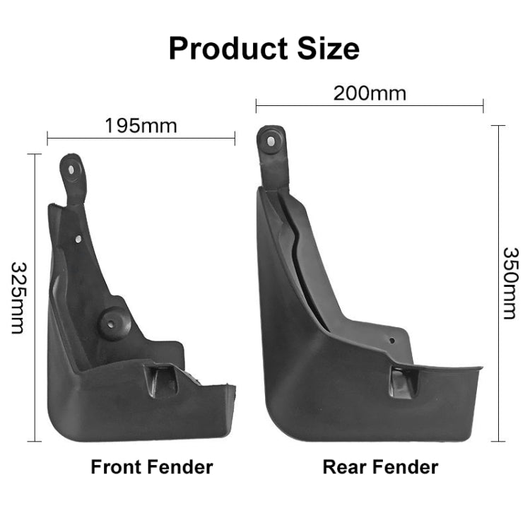 For Toyota RAV4 2019 4pcs/Set Car Auto Soft Plastic Splash Flaps Fender Guard - Mudguards by buy2fix | Online Shopping UK | buy2fix