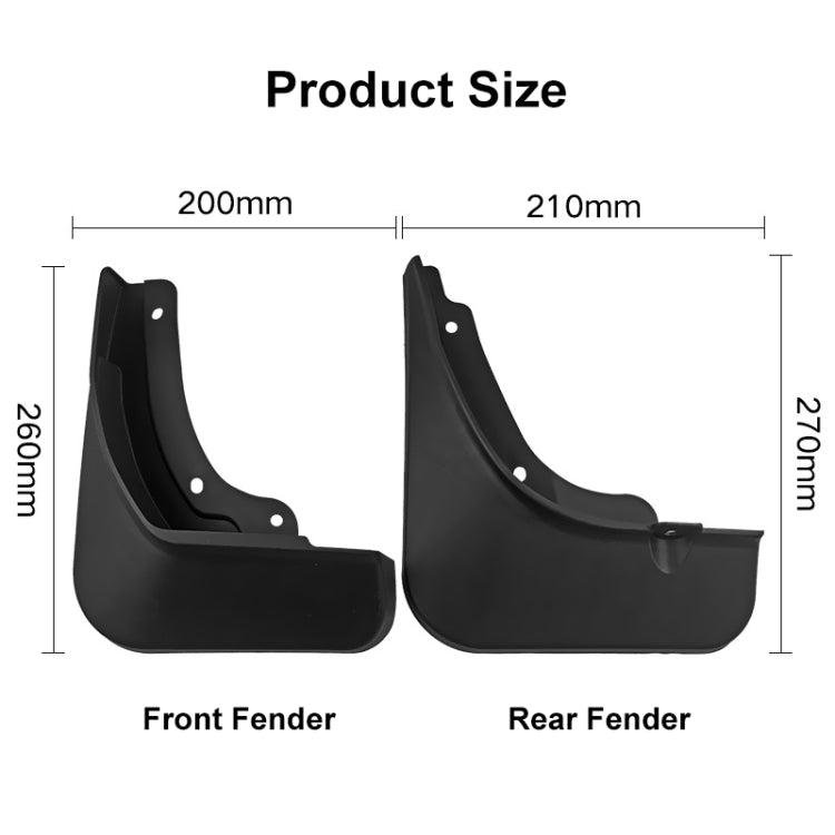 For KIA Sportage 2023 4pcs/Set Car Auto Soft Plastic Splash Flaps Fender Guard - Mudguards by buy2fix | Online Shopping UK | buy2fix