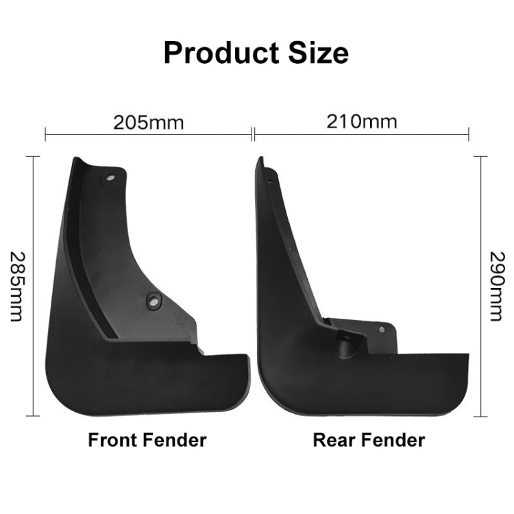 For Nissan Kicks 2017-2022 4pcs/Set Car Auto Soft Plastic Splash Flaps Fender Guard - Mudguards by buy2fix | Online Shopping UK | buy2fix