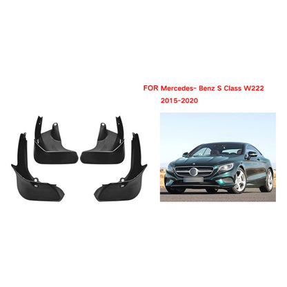 For Mercedes-Benz S-class 2014-2020 4pcs/Set Car Auto Soft Plastic Splash Flaps Fender Guard - Mudguards by buy2fix | Online Shopping UK | buy2fix