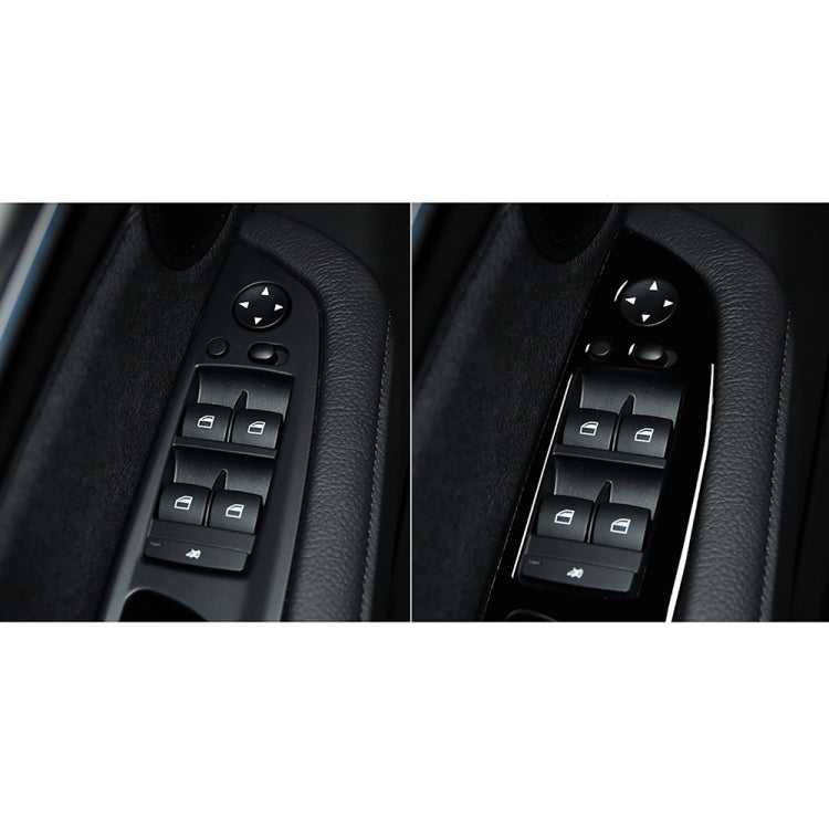 Car Left Drive Window Lift Panel + Start Button Decorative Sticker for BMW X5 E70 2008-2013 / X6 E71 2009-2014(Black) - In Car by buy2fix | Online Shopping UK | buy2fix