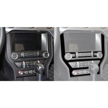 For Ford Mustang 2015-2020 Car Central Control CD Frame Decorative Sticker, Left and Right Drive Universal (Black) - In Car by buy2fix | Online Shopping UK | buy2fix