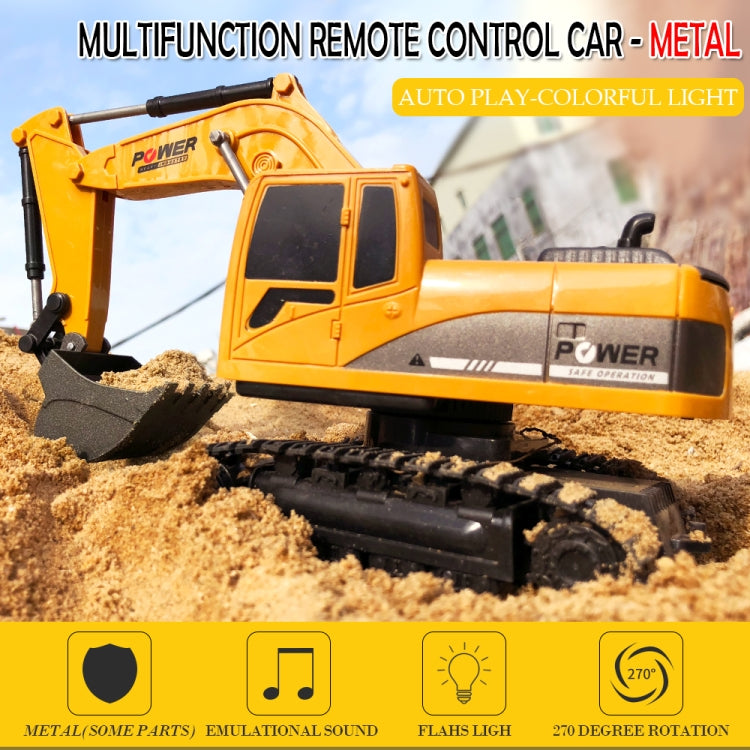 258-1 5 Channel 2.4G 1/24RC Remote-controlled Engineering Plastic Excavator Charging RC Car - RC Cars by buy2fix | Online Shopping UK | buy2fix