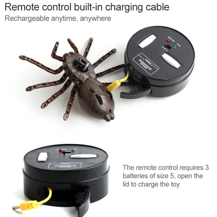 9915 Infrared Sensor Remote Control Simulated Spider Creative Children Electric Tricky Toy Model -  by buy2fix | Online Shopping UK | buy2fix