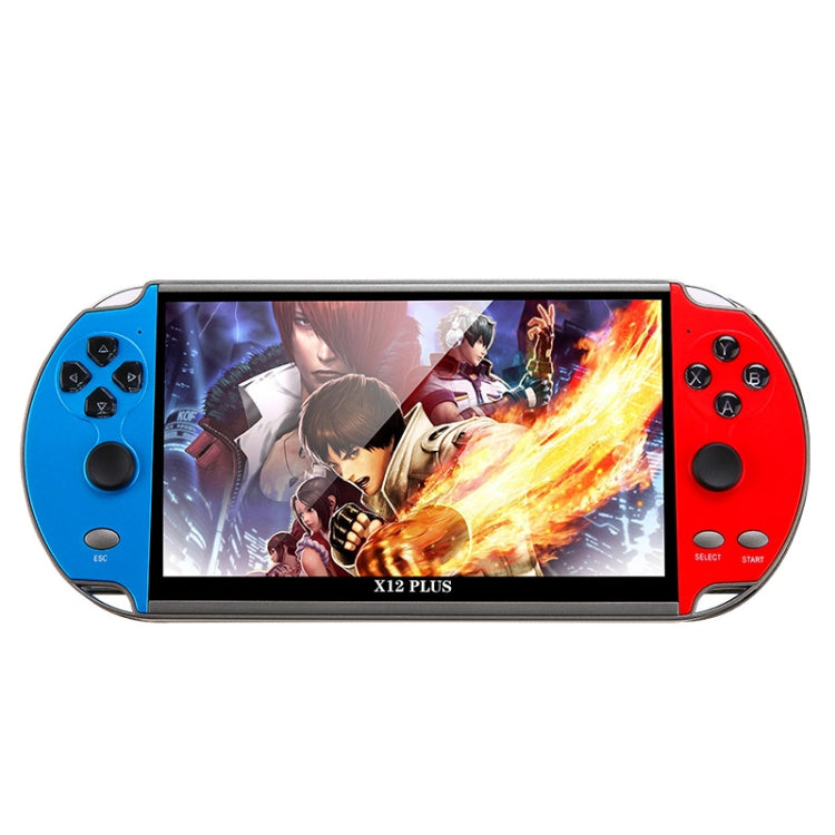 Powkiddy X12 Plus Retro Classic Games Handheld Game Console with 7 inch HD Screen & 16GB Memory, Support MP4 / E-book (Red + Blue) - Pocket Console by buy2fix | Online Shopping UK | buy2fix