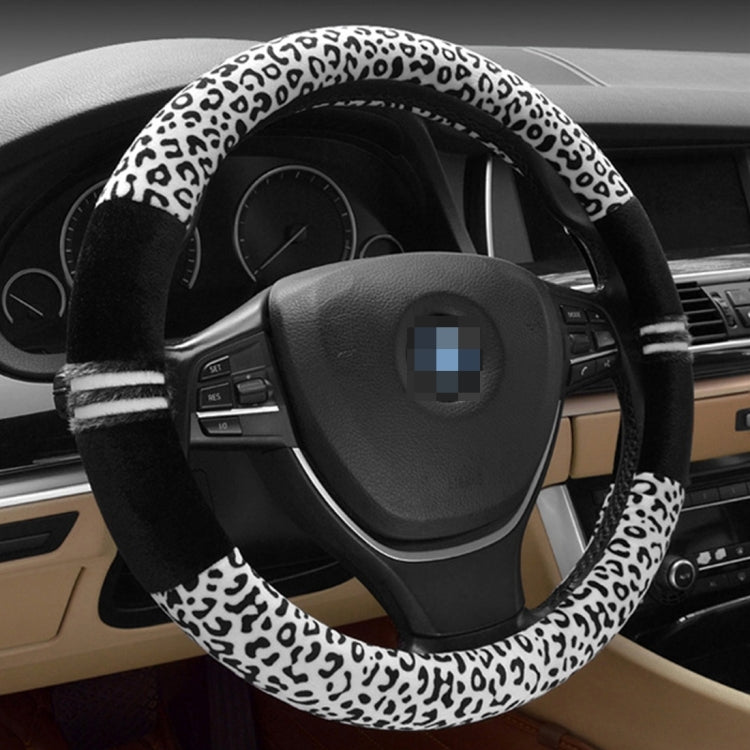 Leopard Grain Steering Wheel Cover, Adaptation Steering Wheel Diameter: 37-38 cm - Steering Wheel Accessories by buy2fix | Online Shopping UK | buy2fix