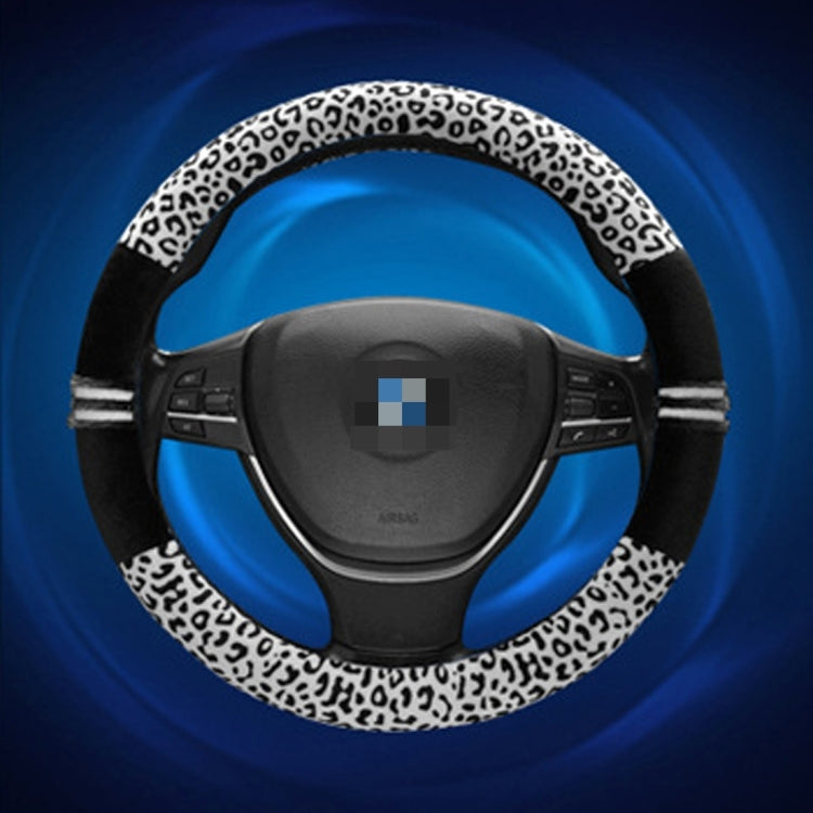 Leopard Grain Steering Wheel Cover, Adaptation Steering Wheel Diameter: 37-38 cm - Steering Wheel Accessories by buy2fix | Online Shopping UK | buy2fix