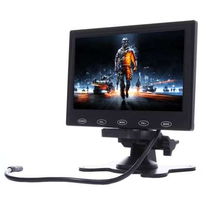 7.0 inch 800*480 Car Surveillance Cameras Monitor with Adjustable Angle Holder & Remote Control, Support VGA / HDMI / AV(Black) - Car Monitor by buy2fix | Online Shopping UK | buy2fix