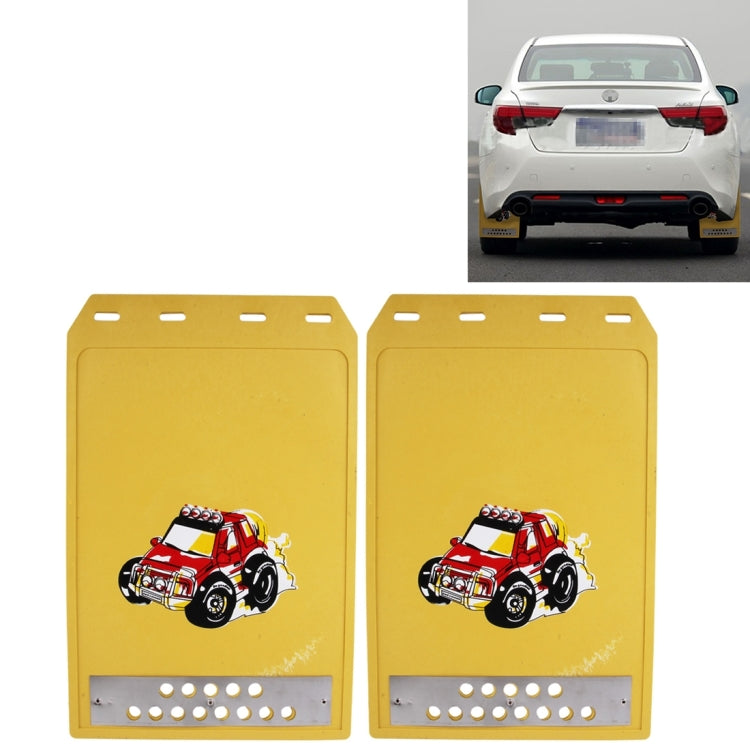 Premium Heavy Duty Molded Splash Front and Rear Mud Flaps Guards, Medium Size, Random Pattern Delivery(Yellow) - Mudguards by buy2fix | Online Shopping UK | buy2fix